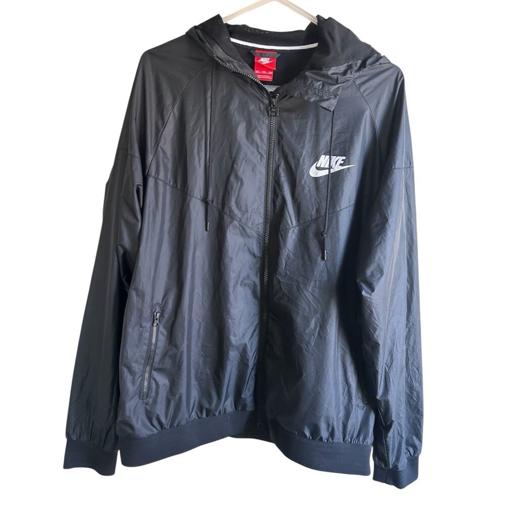 Nike Sportswear Windrunner Jacket Mens XXL Black Hooded Windbreaker AJ7935-010